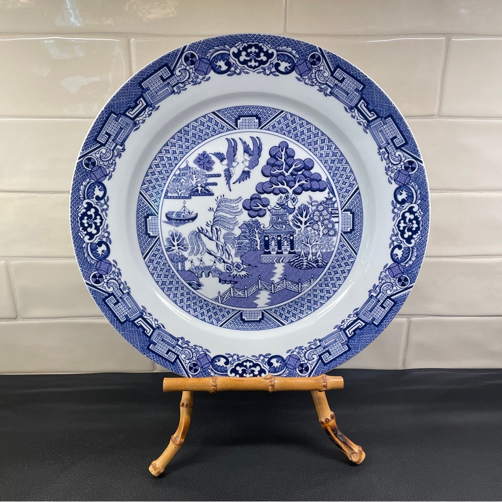 Large Royal Cuthbertson Blue Willow Serving Plate 12”